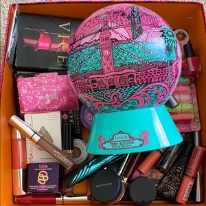 Box of makeup and skincare items new